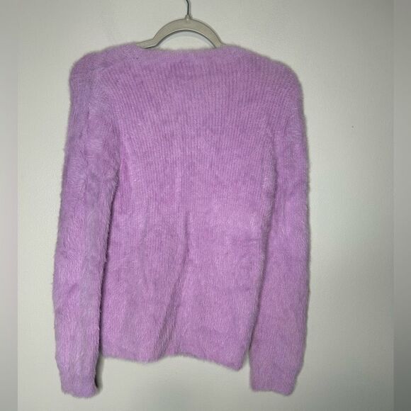 Kate Spade Fuzzy Crewneck Lilac Sweater - Picture 7 of 8